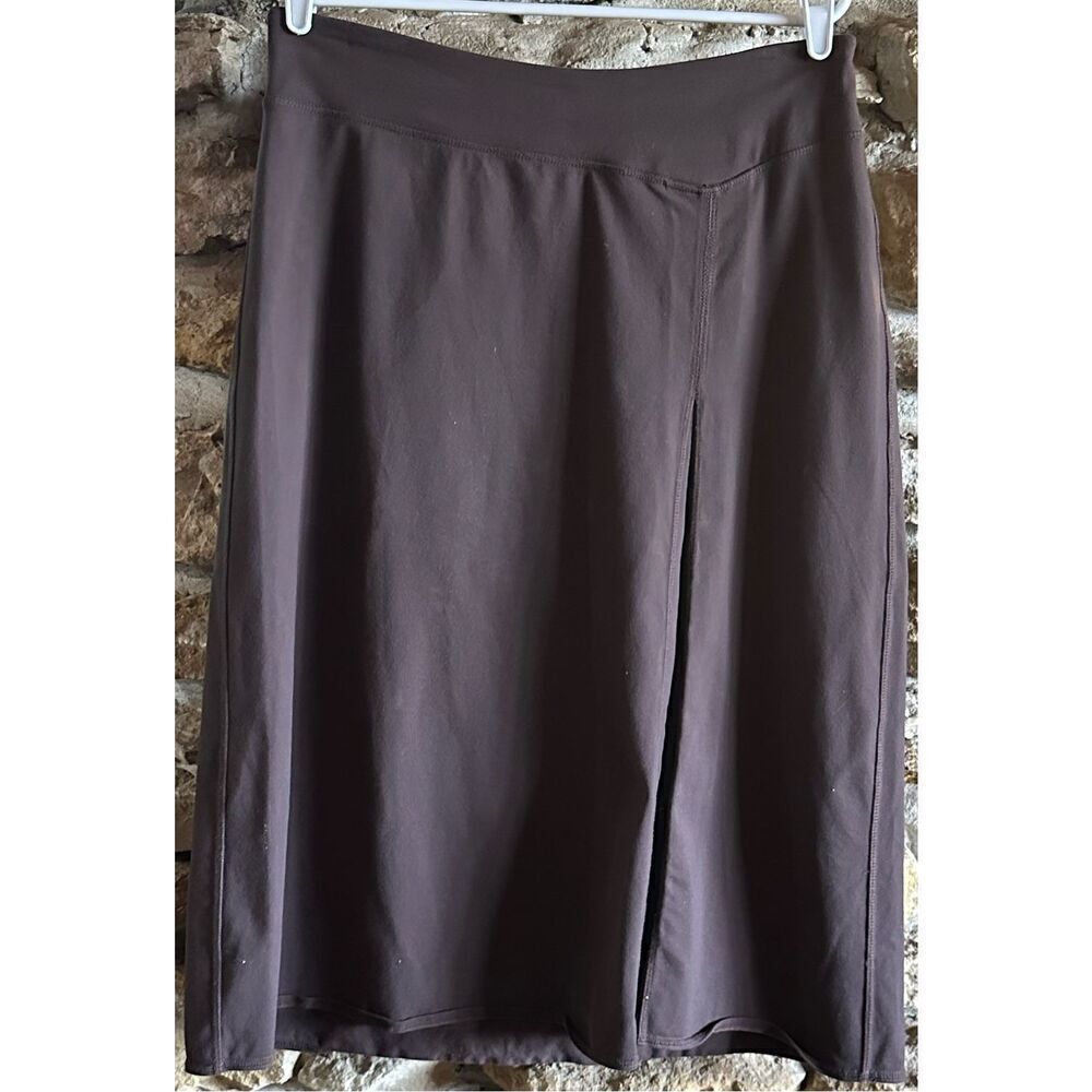 Athleta Brown Midi Skirt with Front Slit